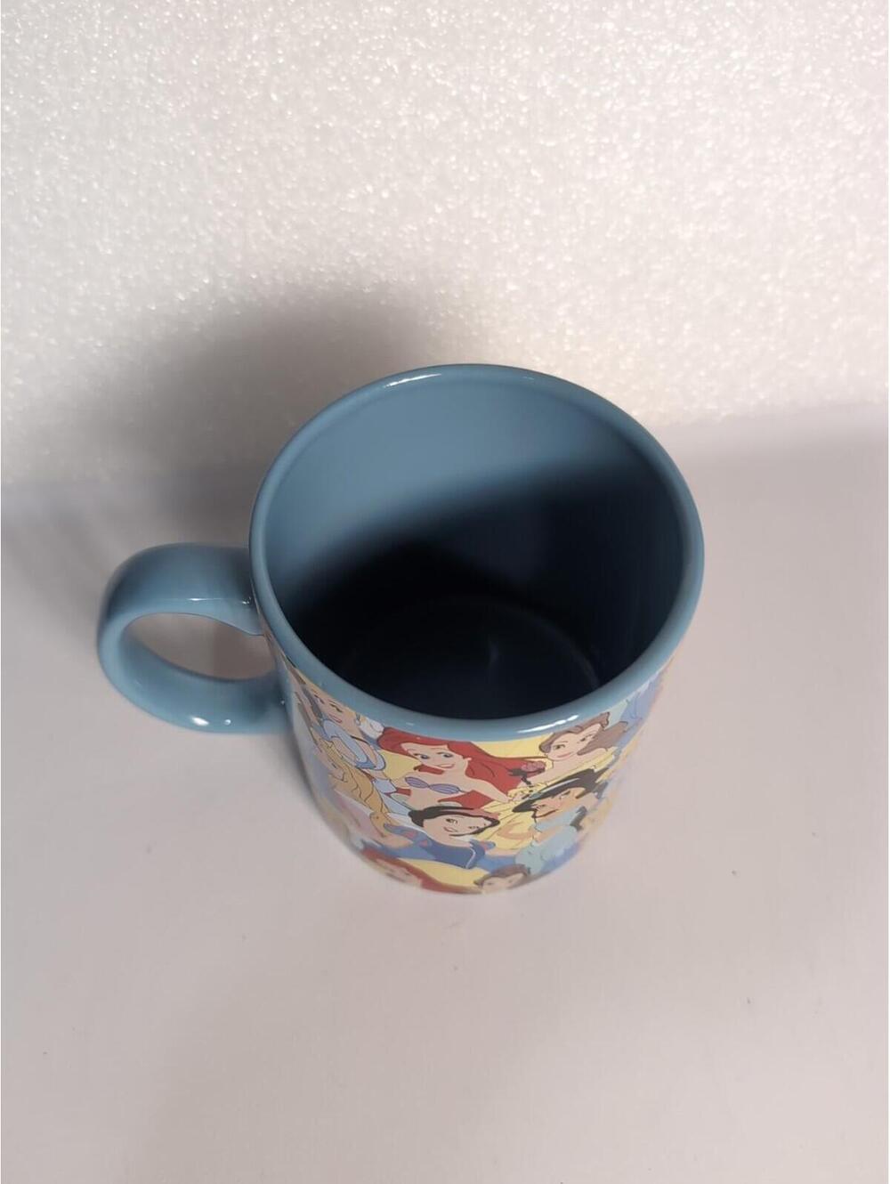 Disney Princess Large 20 Oz Ceramic Mug Blue Snow White Cinderella Belle Aurora - Picture 3 of 4